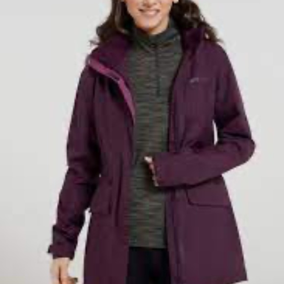 Mountain Warehouse Glacial Extreme Long Waterproof Jacket Size 8 Beige - Picture 7 of 7